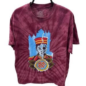 The Lost Bros Men's XL Disney Tower Of Terror Tie Died Graphic T-shirt